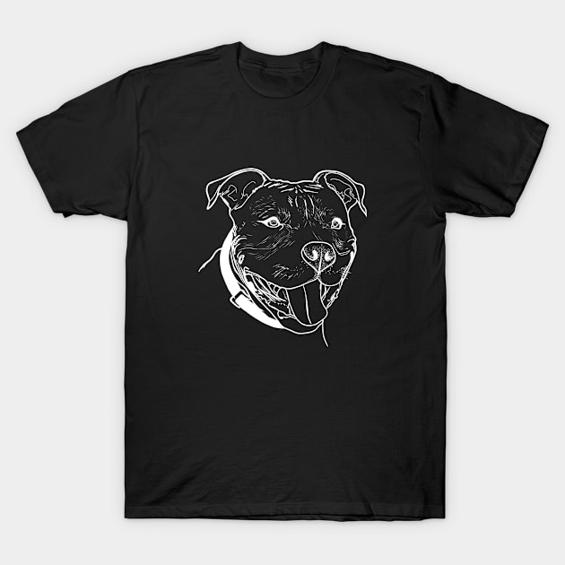 American Staffordshire Terrier T-Shirt by Hot-Mess-Zone